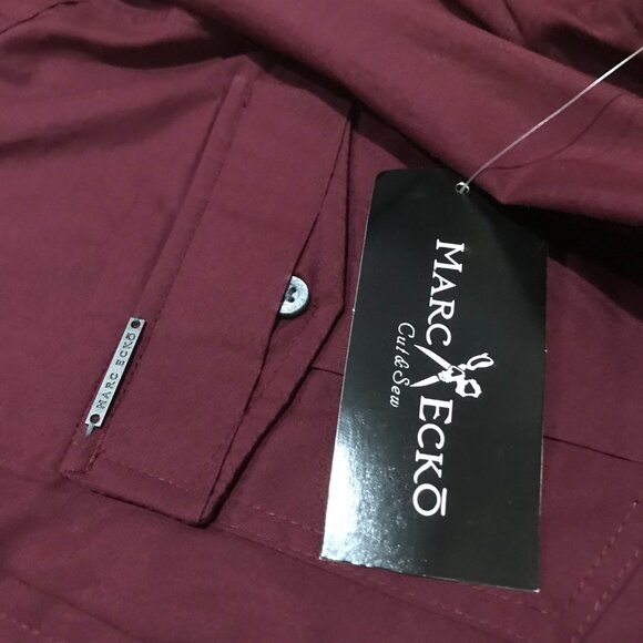 Marc Echo Cut And Sew longsleeve button down in burgundy, Medium, NWT - Picture 6 of 14